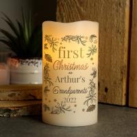 Personalised First Christmas LED Candle Extra Image 1 Preview